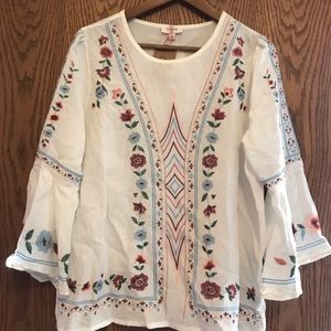 Floral embroidered blouse